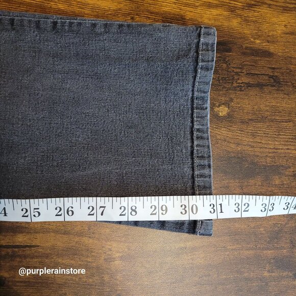 Vtg Angel Jeans 11 Skinny Flare Mid Rise Tummy Control Charcoal Stretch 90's Y2k - Picture 9 of 11